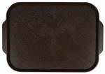 фото Поднос столовый из полистирола 450х355 мм темно-коричневый [1730]
