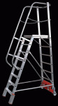 фото Лестница с платформой (площадкой) складная передвижная „Vario компакт“. Рабочая высота: 3,10 m – 5,28 m