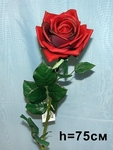 фото Цветок декоративный 'Роза' темно-бордовая
