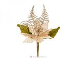 фото Цветок искусственный пуансетия длина 30 см на клипсе