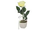 фото Декоративные цветы Роза жёлтая в керам.вазе - DG-PF7108-Y Dream Garden