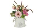 фото Декоративные цветы Герберы розовые и тюльпаны в керам.вазе - DG-PF6765 Dream Garden