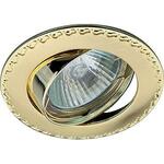 фото Светильник точечный GU5.3 50Вт поворотный круг сатин золото/золото KL23А SG/G Эра