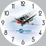 фото Часы настенные стеклянные с логотипом Техавиакомплекс