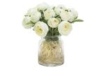 фото Декоративные цветы Купальницы белые в стекл вазе - DG-JA6035-W Dream Garden