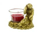 фото Подсвечник "обезьянка с денежной жабой" 8*5,8*5,8 см Polite Crafts&gifts (117-197)