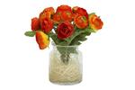 фото Декоративные цветы Купальницы оранжевые в стекл вазе - DG-JA6035-OR Dream Garden