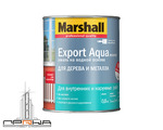 Эмаль на водной основе для дерева и металла белая полуматовая Marshall Export Aqua