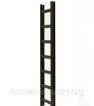 фото Лестница кровельная алюминиевая 7 ступеней коричневый RAL 8017