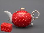 фото Заварочный чайник "красный в горошек" 300 мл. Hangzhou Jinding (85-1005)