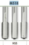 фото Комплект ручных метчиков для нарезания левой метрической резьбы в сквозных и глухих отверстиях Carmon M518