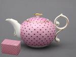 фото Заварочный чайник "розовый в горошек" 300 мл. Hangzhou Jinding (85-1006)