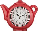 фото Часы настенные кварцевые chef kitchen цвет:красный 30х5х27 см