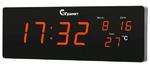 фото Большие настенные электронные часы Гранат С-2512T-Крас