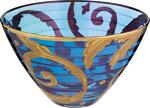 фото Декоративная чаша алессандра синяя диаметр 25 см