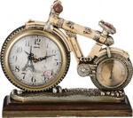 фото Часы настольные кварцевые с термометром мотоцикл 29,5х10х25 см