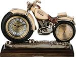 фото Часы настольные кварцевые с термометром мотоцикл 29,5х10х22 см