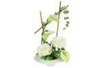 фото Декоративные цветы Розы и каллы белые на керамической подставке - DG-15009-AL Dream Garden