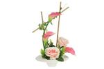 фото Декоративные цветы Розы и каллы розовыена керамической подставке - DG-15009-PK-AL Dream Garden