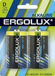 фото Ergolux LR20 Alkaline BL-2 (батарейка,1.5В)