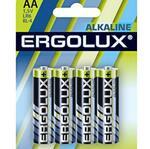 фото Батарейки R06 PRORAB Батарейка Ergolux Alkaline LR06 AA BL-4