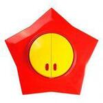 фото None Выключатель двухклавишный Звезда с индикатором желто-красный