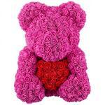 фото Декоративное изделие"медвежонок из роз с сердцем" 40 см Huajing Plastic (192-511)
