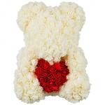 фото Декоративное изделие"медвежонок из роз с сердцем" 40 см Huajing Plastic (192-510)