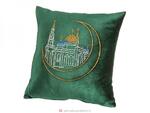 фото Декоративная подушка 35х35 московская соборная мечеть зелёная