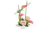 фото Декоративные цветы Розы и каллы розовыена керамической подставке Dream Garden ( DG-15009-PK-AL )