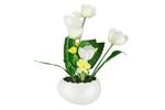 фото Декоративные цветы Тюльпаны белые в керамической вазе - DG-R16026-AL Dream Garden