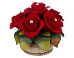 фото Изделие декоративное "корзинка с розами" диаметр=16 см.высота=15 см. NAPOLEON (303-113)