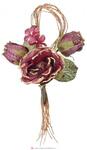 фото Цветок искусственный роза длина 23 см на клипсе
