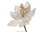 фото Цветок искусственный пуансетия на клипсе длина 17 см