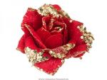 фото Цветок искусственный роза диаметр 15 cm. на клипсе
