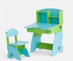 фото Детский стол со стулом . Салатово-голубой