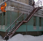 фото Лестница пожарная наружная стационарная вертикальная П2