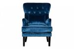 фото Кресло с подушкой велюр синий 77*92*105см (TT-00000098)