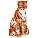 фото Декоративное изделие тигр с тигрятами 36х34см