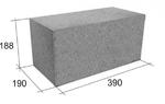 фото Блок бетонный полнотелый фундаментный 20*20*40