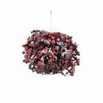 фото Декор шар с ягодами диам. 25 см красный в снегу (83046)