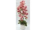 фото Декор.цветы Орхидеи тём.розовые в керам.вазе - DG-F6835DP Dream Garden
