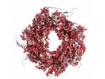 фото Декор круг с ягодами диаметр 50 см красный в снегу