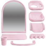 фото Наборы и аксессуары для ванной PRORAB Набор зеркальн. д/ванны Милена 6пр розовый
