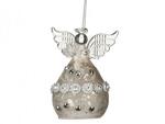 фото Декоративное изделие "ангел" цвет: серебро антик 6*5*9 см. Dalian Hantai (862-056)