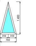 фото Треугольное окно пятикамерное глухое