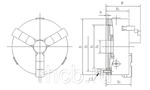 фото Патрон токарный трехкулачковый самоцентрирующий 160 мм (K11-160)
