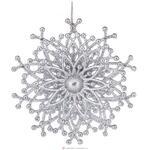 фото Декоративное изделие снежинка 11 см цвет: серебро