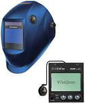 фото Сварочная маска с автоматическим светофильтром Tecmen ADF - 815S TM16 синяя (внешн. кнопка зачистки)