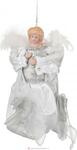 фото Декоративное украшение ангел в белом платье высота 18 см